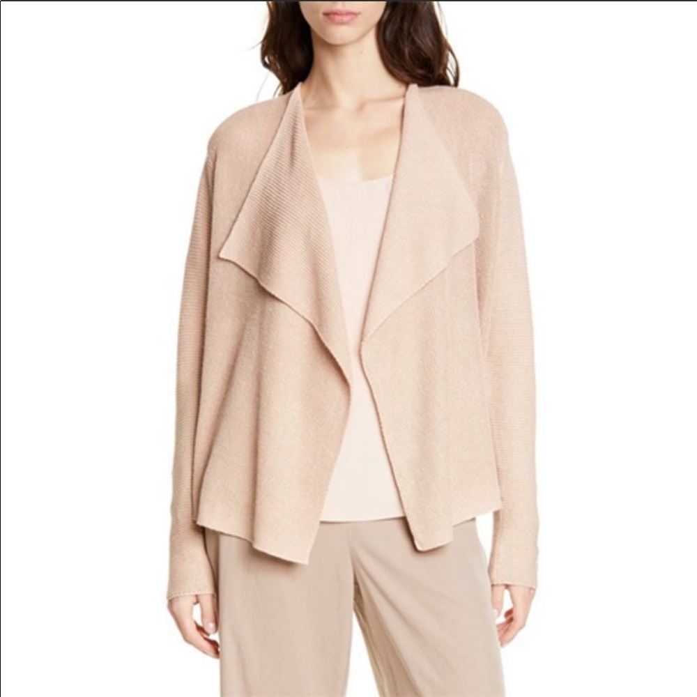 Small Cotten/linen Eileen fisher knit cardigan